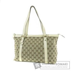 Gucci Abbey GG Canvas Tote Bag beige ivory White